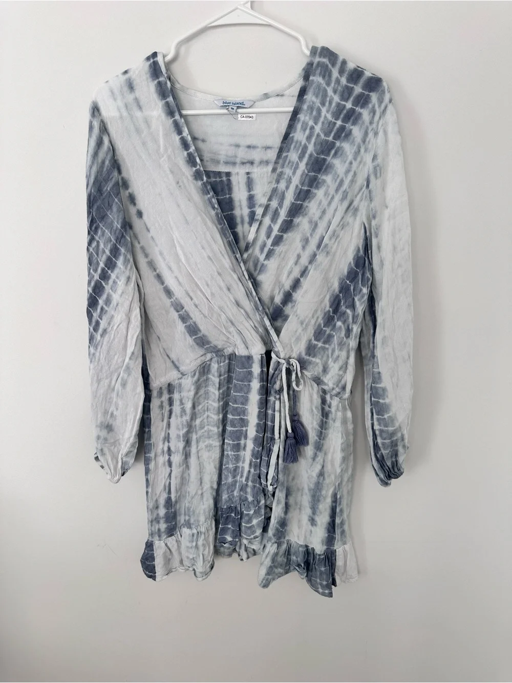Blue Island Blue & White Tie-Dye Dress | Size Medium - Picture 2 of 14